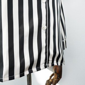 Venta al por mayor de pijamas Venta caliente de las señoras de la raya blanca y negra, avanzada Luz de lujo pijamas explosivos - Product Image 6