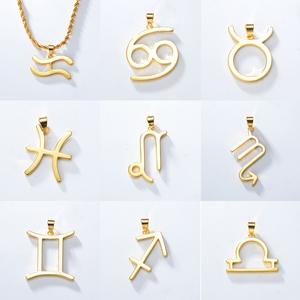 KN0605 ~ KN0616 ciondolo zodiaco collana in argento sterling 925 14K placcato oro Monedas Plata Coin 12 oroscopo - Product Image 2