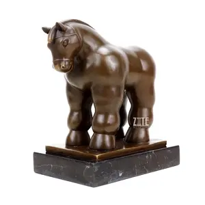 Modern Outdoor Decor Large Famous Fernando Botero Bronze Fat Horse Sculpture Statue For Sale