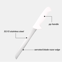 OEM/ODM coupe-pain de cuisine commerciale en acier inoxydable métal avec poignée en PP couteau à pain utilitaire pour restaurants coupe de cuisine