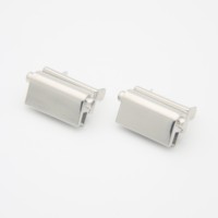 Fermeture à bouton-poussoir FREYA en alliage de zinc argenté pour portefeuille en cuir, accessoire de quincaillerie mince pour poche