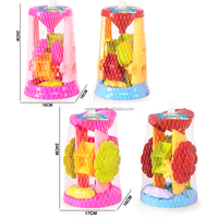 Ensemble de 5 jouets de plage en plastique pour enfants, sablier, outils de plage, jouets d'été pour la sable-locaille en plein air
