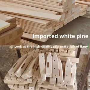 Lit double Danfansi style moderne français du milieu du siècle en bois de frêne massif rétro vieux <span class=keywords><strong>Paris</strong></span> lit de mariage Design en bois de hêtre lit en bois de hêtre - Product Image 4