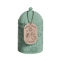 Bougies parfumées de luxe en béton jaune-vert en forme de cylindre avec couvercle 10oz, logo personnalisé pour cadeaux et décorations de Pâques