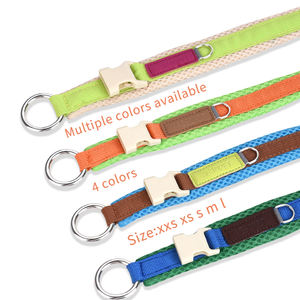 Aanpasbare Luxe Kraag Voor Huisdieren Intrekbaar Gaas Met Solide Patroon In Modekleuren Premium Dikke Grote Hondenhalsbanden - Product Image 5