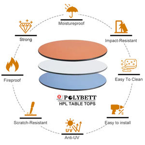 แผ่นฟีนอลิก HPL ขนาดกะทัดรัดกันไฟ12มม. สำหรับวางบนโต๊ะ - Product Image 3