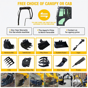 Máy xúc mini chạy dầu mới với động cơ và bơm công suất cao để bán - tải trọng lên đến 9 tấn - Product Image 6