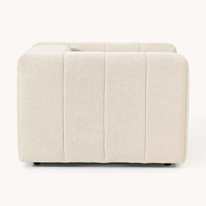 Fauteuil individuel moderne et minimaliste en bouclette avec revêtement doux et agréable pour la peau, canapé de détente pour salon et usage domestique - Product Image 5