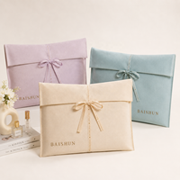 Pochette de rangement en coton pour vêtements, abayas et robes, avec rabat et nœud en ruban