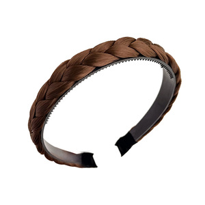 Diadema de dientes antideslizante Diseño de trenza de espina de pescado Diadema de plástico oscuro Estilos personalizados Accesorios para el cabello de lujo diario - Product Image 5