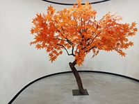 Arbre d'érable artificiel, feuilles rouges d'automne, plante bonsai artificielle pour la décoration intérieure et extérieure, maison, jardin, bureau, 1m