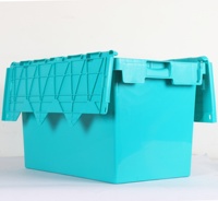Boîte de caisse de déménagement en plastique empilable et emboîtable de 68L