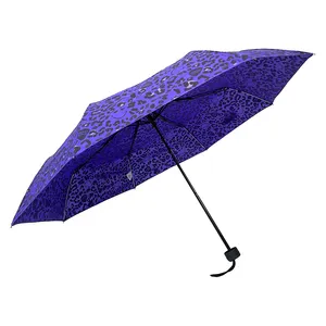 OVIDA 3 קיפול מטרייה אישית נמר סגול מטרייה ידנית פתוח קומפקטי מטרייה