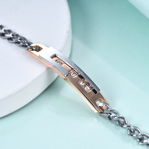 Zhongzhe gioielli coppia <span class=keywords><strong>bracciali</strong></span> regalo di <span class=keywords><strong>san</strong></span> <span class=keywords><strong>valentino</strong></span> creativo titanio acciaio Anti appannamento libero uomini donne coppia braccialetto - Product Image 6