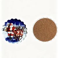 Sous-verres en céramique personnalisés imprimés UV pour Noël, avec dos en liège écologique antidérapant, pour cuisine et maison moderne – Vente en gros