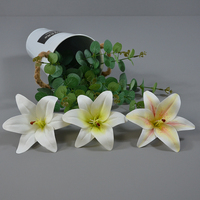 8 Warna 15cm Bunga Lily Sutra Berkualitas Tinggi Buatan untuk Dekorasi Pernikahan DIY Karangan Bunga Dekoratif Florist Bunga Palsu