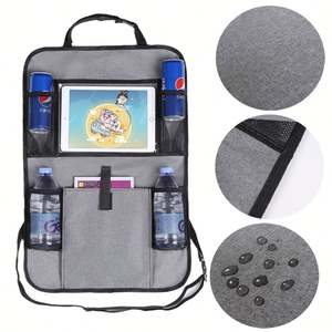 Organisateur de siège arrière de voiture personnalisé avec porte-gobelet et rangement pour l'espace entre les sièges avec fenêtre en PVC transparent - Product Image 6