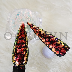 Poudre pailletée pour ongles, couleur vive, arc-en-ciel, effet flocons, jolie étoile de rêve fantastique, poudre - Product Image 5