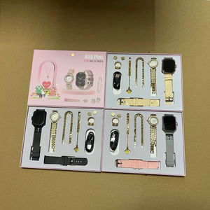 인기있는 A59 플러스 안드로이드 스퀘어 IPS 디스플레이 커플 시계 세트 남성용 여성용 스마트 시계 알람 시계 피트니스 트래커 실리콘 밴드 - Product Image 6