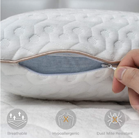 Orthopädisches Memory-Schaum Aufblasbares Antibakterielles Kissen gegen Nackenschmerzen Abnehmbar Waschbar Gestricktes Gel-Design Positionierer