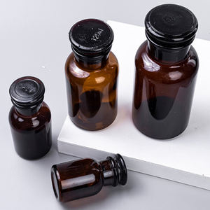 प्रयोगशाला के साथ एम्बर गिलास चौड़े मुंह अभिकर्मक बोतल ग्लास डाट - Product Image 2