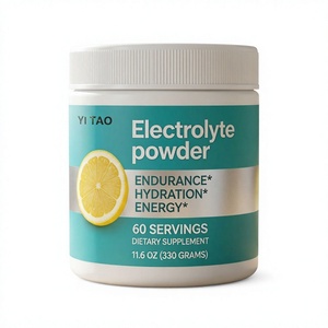 OEM/ODM Poudre d'électrolyte 330g Complément alimentaire sans sucre pour la réduction de la fatigue Soutien cognitif Soulagement des étourdissements Tamponné - Product Image 1