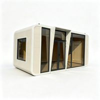 Maisons préfabriquées de luxe en structure acier de 20/40 pieds, cabines modulaires Tiny Apple pour hôtels ou villas, maisons préfabriquées à vendre