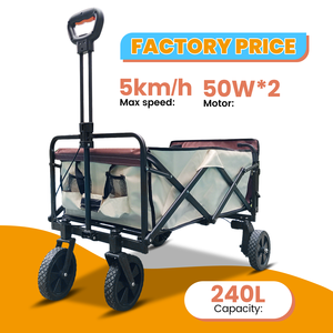 Chariot de jardin pliable personnalisable avec batterie 2000 mAh, chariot de <span class=keywords><strong>camping</strong></span> électrique portable 240L - Product Image 2