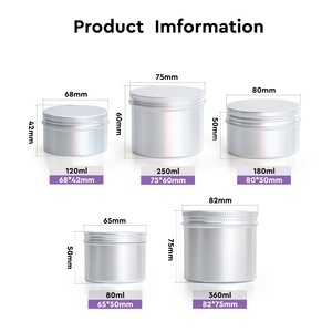 Color Design Empty Aluminum Bottle for Body Cream Aluminum Tins for Body Butter Lotion Set Recycled Materials Cosmetic <b>Packaging</b> - Product Image 3