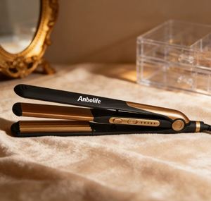 Lisseur électrique Anbolife 2-<span class=keywords><strong>en</strong></span>-1 pour cheveux raides et ondulés avec plaques <span class=keywords><strong>en</strong></span> céramique, garantie 1 an pour usage domestique et hôtelier - Product Image 3