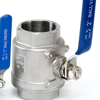 Vanne à boisseau sphérique filetée en acier inoxydable 304 à commande manuelle pour la manipulation du méthane, pipeline énergétique, fournisseur OEM, usine