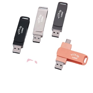 แฟลชไดรฟ์ OTG 2-in-1 ดีไซน์ใหม่ ความเร็วสูง ขนาด 64GB 32GB 16GB แบบโลหะ ชนิด Type-C สำหรับโปรโมชั่น - Product Image 1