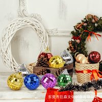 Boules disco en verre rouge, or et argent, fabriquées à la main, écologiques, pour décorations de Noël et de mariage, vente en gros d'usine