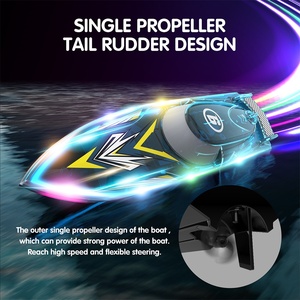 Flytec V666 2.4G LED Remote <b>Control</b> Racing Boat 15 km/h Waterproof Speed Boat Toy With Auto Reset For Pool Lake Kids - Product Image 3