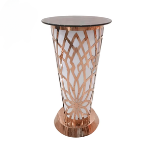 <strong>Led</strong> Nightclub <strong>Table</strong> Round Stainless Steel Gold Outdoor bar Party <strong>Table</strong> - Product Image 2