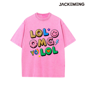 เสื้อยืดคอตตอนโอเวอร์ไซส์ลาย <span class=keywords><strong>LOL</strong></span> OMG สไตล์เรโทร สตรีทแวร์ ใส่ได้ทุกวัน สินค้าจากคลังสินค้าในสหรัฐอเมริกา ขายส่ง - Product Image 5