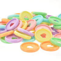Disques en plastique personnalisés en forme de cœur pour la reliure de carnets, anneaux d'extension pour planificateurs, reliures rigides pour cahiers et classeurs