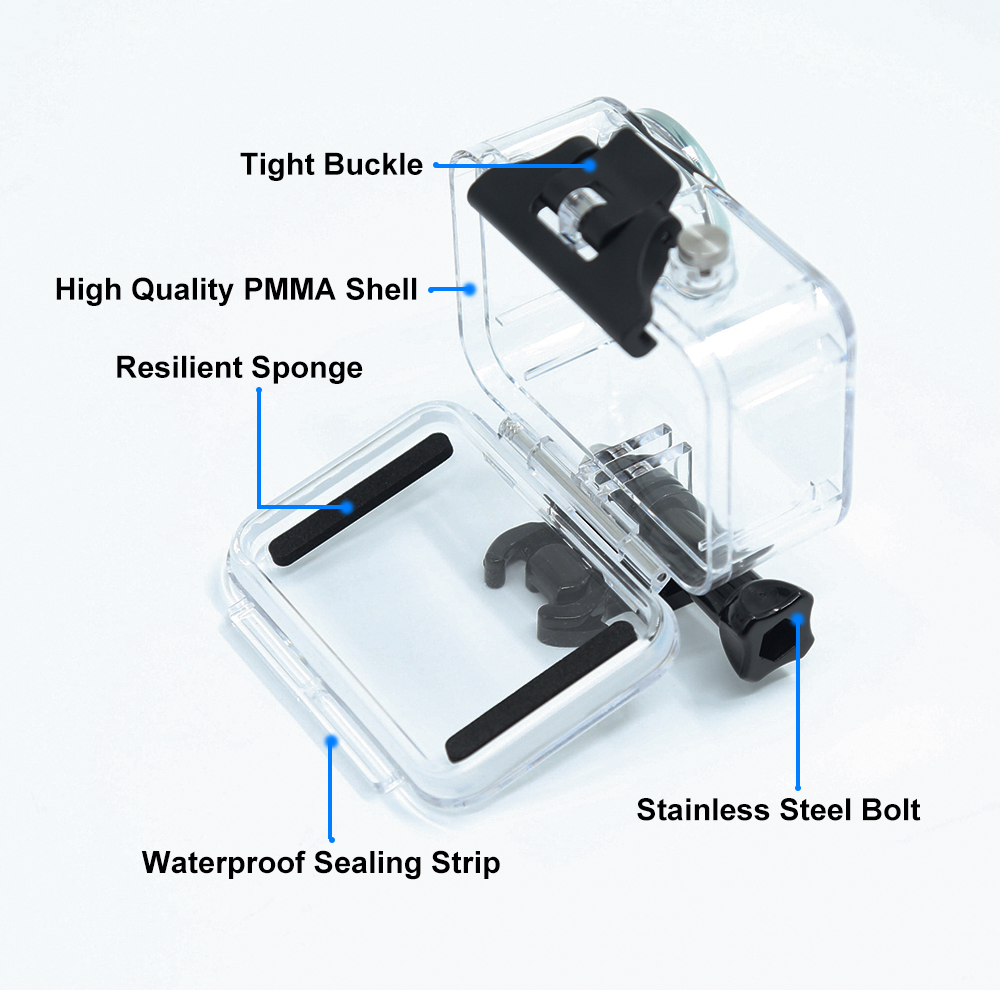 HONGDAK for DJI Action 4 50m Waterproof Underwater Diving Housing Case for DJI Action 4 -- Action Sports Camera Accessories