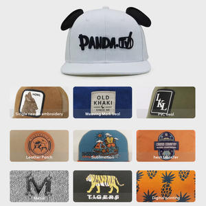 قبعة بيسبول مخصصة للبالغين بتطريز حيواني ثلاثي الأبعاد وحروف على الدنيم بـ 6 ألواح وحافة مسطحة مع أذنين - Product Image 4