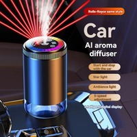Rafraîchisseur d'air pour voiture intelligent Diffuseur d'arômes rechargeable 5 niveaux de diffuseur intelligent réglable Lumière de ramassage Ciel étoilé Sommet