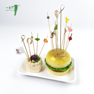 Dùng Một Lần Tự Nhiên Màu Xanh Lá Cây Tre Bead Pick Trái Cây Hoa Tre Thanh Thắt Nút Xiên Cocktail Chọn Cho Thanh Công Cụ Cho Trái Cây Phục Vụ - Product Image 2