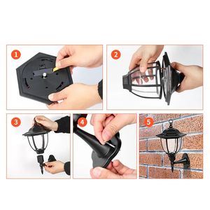 Bon marché Prix Moderne Euro Style Extérieur Étanche Contrôle Optique LED <span class=keywords><strong>Solaire</strong></span> Jardin Lumières Appliques Murales - Product Image 5