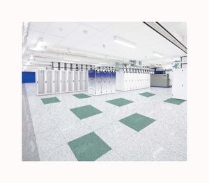 Suelo de vinilo homogéneo de azulejo de Pvc <span class=keywords><strong>instalado</strong></span> con pegamento Esd para azulejo de sala limpia - Product Image 1