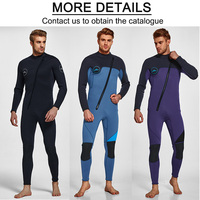 Combinaison de plongée intégrale en néoprène de 3 mm, manches longues, fermeture éclair avant, une pièce, pour le surf et le jet ski