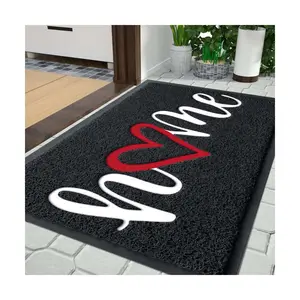 Alfombrillas de puerta impresas en relieve personalizadas, alfombrilla de PVC para puerta, Felpudo de entrada para el hogar con respaldo antideslizante