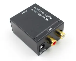 Dijital ses dönüştürücü adaptörüne Analog dijital adaptör optik koaksiyel RCA Toslink sinyali