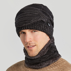 Ensemble bonnet et cache-cou imperméable en acrylique pour <span class=keywords><strong>homme</strong></span>, style européen et américain, avec motif à pois, coupe-vent pour le cyclisme et la plage - Product Image 3