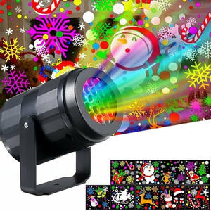 Proyector de Luz Navideño para Interiores y Exteriores, Luces LED de Copos de Nieve para Decoración Navideña - Product Image 1