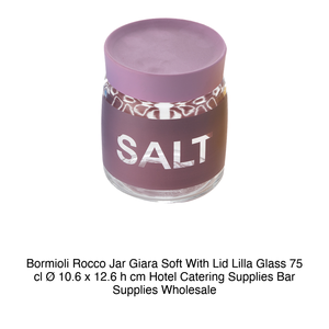 Glass <b>Jar</b> 75 cl H 12.6 cm Ø 10.6 cm Soft <b>Jar</b> with Lid Lilac Bormioli Rocco - Product Image 2