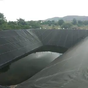 Hochwertige glatte schwarze 0,75mm Liner Roll HDPE Geo membrane Pond Liner Undurchlässige Boden entwässerung linien